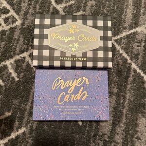 Prayer Cards Set - Black & White and Colorful Sets (never used)